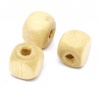 Изображение Бусины-разделитель 8x8mm "Куб" Естественные Древесиные,проданные 300 шт/уп