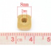 Immagine di Legno Separatori Perline Cubo Naturale Nulla Disegno Circa 8mm x 8mm, Foro: Circa 2mm, 300 Pz