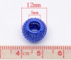 Picture of Alloy European Style Large Hole Charm Beads Round At Random Mixed Mesh Hallow Carved About 12mm Dia, About 12mm x 10mm, Hole: Approx 5mm, 20 PCs