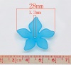 Picture of Frosted Acrylic Beads Lucite Lily Flower At Random Mixed About 28mm x 7mm, Hole: Approx 1.3mm, 80 PCs