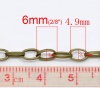 Picture of Iron Based Alloy Link Cable Chain Findings Antique Bronze 6x4mm(2/8"x1/8"), 10 M