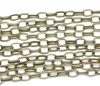 Picture of Iron Based Alloy Link Cable Chain Findings Antique Bronze 6x4mm(2/8"x1/8"), 10 M