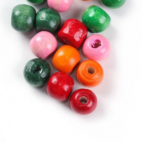 Image de 500 Mixte Perles Intercalaires Bois Teint 10x9mm