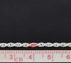 Picture of Iron Based Alloy Braiding Chain Findings Silver Plated 3x2mm, 10 M