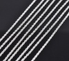 Picture of Iron Based Alloy Braiding Chain Findings Silver Plated 3x2mm, 10 M