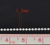 Bild von Eisen(Legierung) Kugelkette Kette Versilbert 1.5mm D.,10 Meter