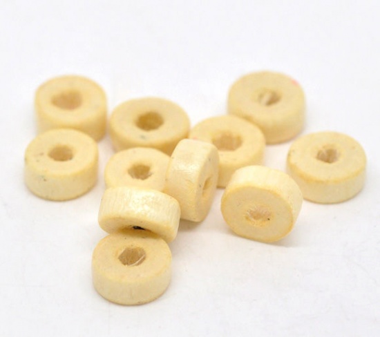 Picture of Nature Color Rondelle Wood Spacer Beads 8mm, sold per packet of 1000
