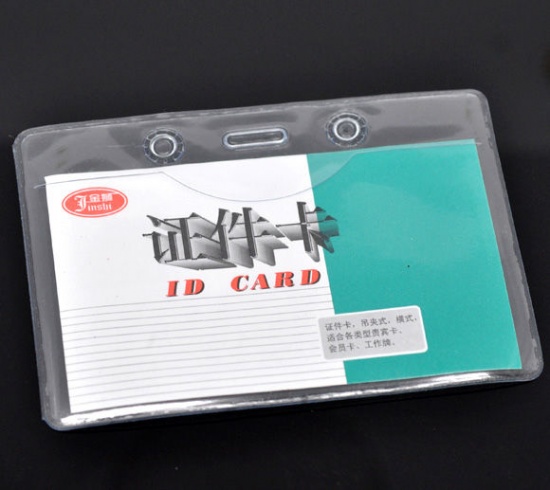 ABS カードホルダー クリア色 10cm x 7cm、 10 PCs の画像