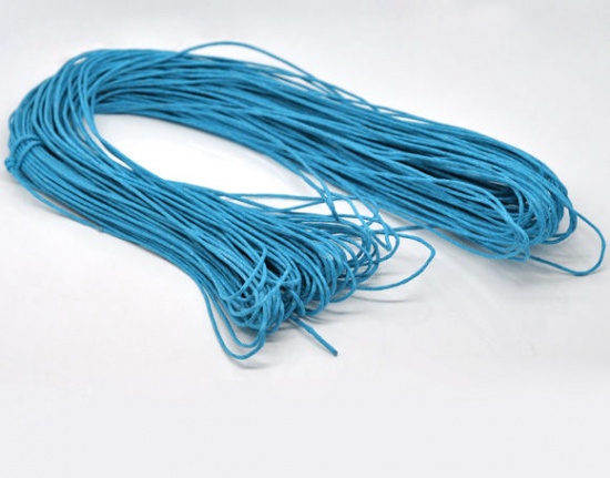 Picture of Cotton Blue Waxed Cotton Necklace Cord 1.5mm, sold per packet of 80M