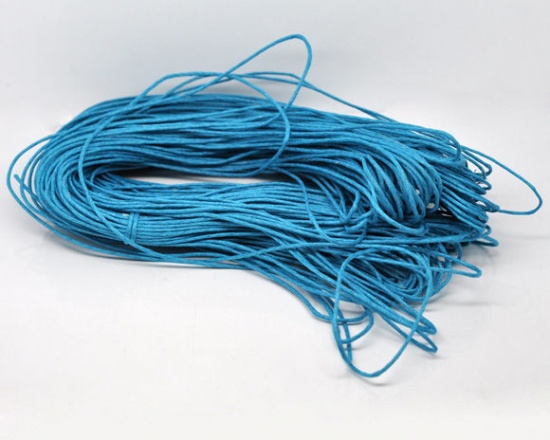 Picture of Cotton Blue Waxed Cotton Necklace Cord 1.5mm, sold per packet of 80M