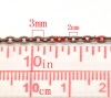 Bild von Eisen(Legierung) Offen Gliederkette Kette Antik Rotkupfer 3x2mm, 10 Meter