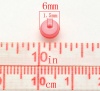 Image de Perle Bubblegum en Résine Balle Couleur au Hasard Rayées 6mm Dia, Taille de Trou: 1.5mm, 500 Pcs