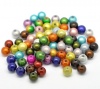 Picture of Plastic Miracle Illusion Bubblegum Beads Round At Random Mixed About 10mm Dia, Hole: Approx 1.5mm, 100 PCs