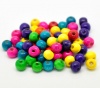 Picture of Wood Spacer Beads Round At Random Mixed About 8mm x 6mm, Hole: Approx 2.1mm, 1000 PCs
