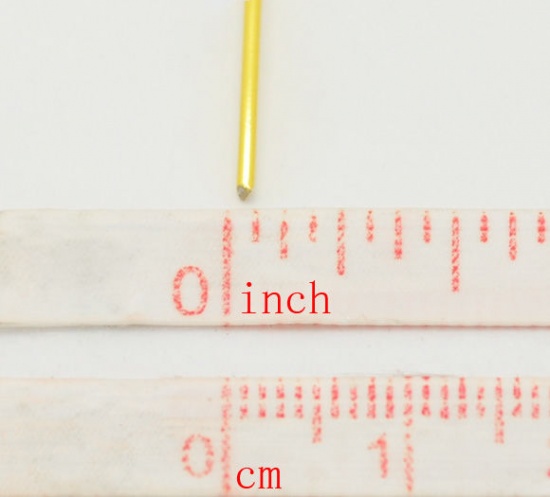 Bild von Goldfarben  Aluminium Schmuckdraht Schmuckband Für Schmuckherstellung 1mm. Verkauft eine Packung mit 5 Rollen(ca.20 M/Rolle)