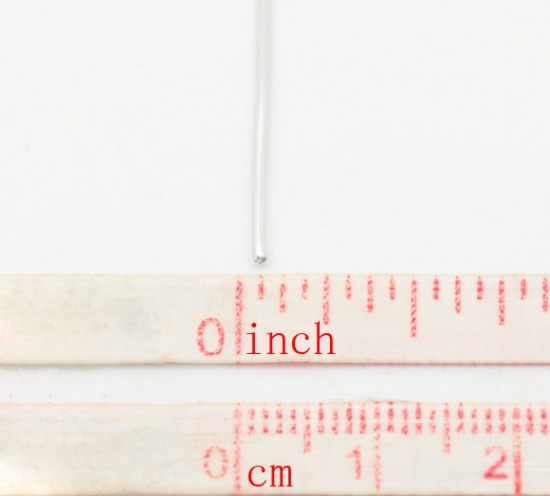 Bild von Silbrig Aluminium Schmuckdraht Schmuckband Für Schmuckherstellung 1mm. Verkauft eine Packung mit 5 Rollen(ca.20 M/Rolle)