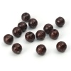 Picture of Acrylic Beads Round Brown Glitter About 8mm Dia., Hole: Approx 1.2mm, 30 PCs