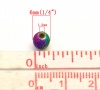 アクリルビーズ ボール 多色 星屑 約 6mm直径、 穴：約 1.2mm、 500 個 の画像