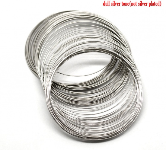 Bild von Silberfarbe Stahldraht Schmuckdraht 70mm-75mm Durchmesser,verkauft eine Packung mit 200