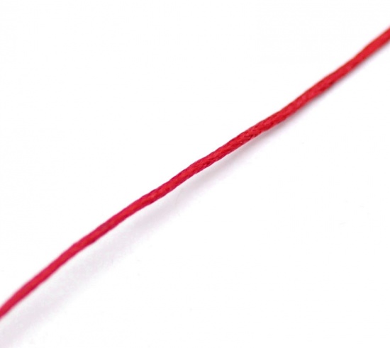 Изображение Вощёные Шнуры для Ожерелья / Браслета 1mm Красные,проданные 80M