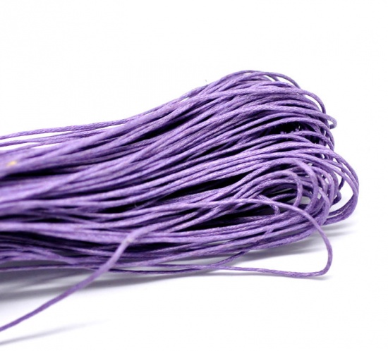 Imagen de Cuerda Cuera de la Cera de Púrpura Claro,1.0mm Diámetro 80 