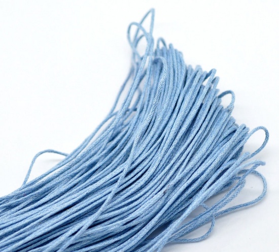 Bild von Hellblau Wax Wachs Schnur String Garn 1mm,verkauft eine Packung mit 80M
