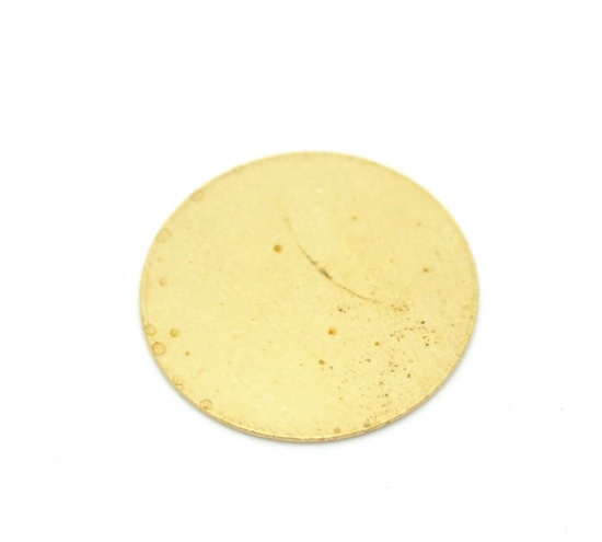 Picture of 100PCs Brass Blank Stamping Tags Round for Necklaces,Earrings,Bracelets etc.16mm(5/8")                                                                                                                                                                        