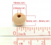 Immagine di Legno Separatori Perline Tondo Naturale Nulla Disegno Circa 10mm( 3/8") Dia., Foro: Circa 2.8mm, 300 Pz