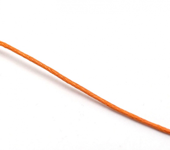 Picture of Cotton 80M(3149-5/8") Orange Waxed Cotton Cord 1mm for Bracelet/ Necklace