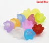 Picture of Acrylic Beads Caps Flower At Random Mixed Frosted (Fits 10mm Beads) 10mm x 7mm, 300 PCs