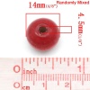 Image de Perles en Bois Plat - Rond Couleur au Hasard 14mm x 13mm, Tailles de Trous: 4.5mm, 200 Pcs
