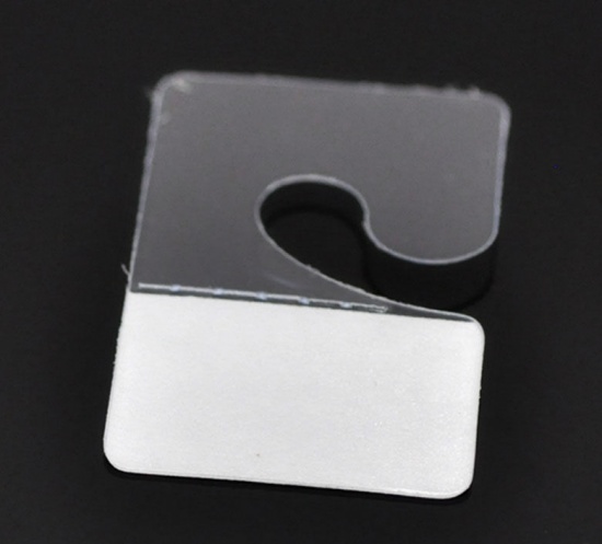 Immagine di ABS Cartoncini Espositori per Gioielli Irregolare Trasparente 4.2cm x 27mm, 100 Pz