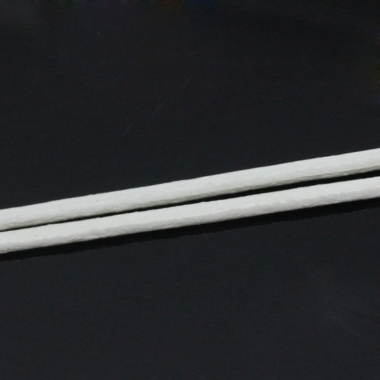 Bild von Weiß Echt Leder Schmuck Schnur Kordel 2mm D.,verkauft eine Packung mit 10M