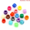Picture of Acrylic Pony Beads Barrel At Random Mixed About 8mm x 6mm, Hole: Approx 3.8mm, 1000 PCs