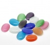 Picture of At Random Mixed Cat's Eye Glass (Manmade) Oval Dome Cabochons 25x18mm(1"x6/8") 20 PCs