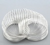 Picture of 100 Loops Silver Plated Memory Beading Wire for Bracelet 50mm-55mm(2"-2 1/8") Dia.
