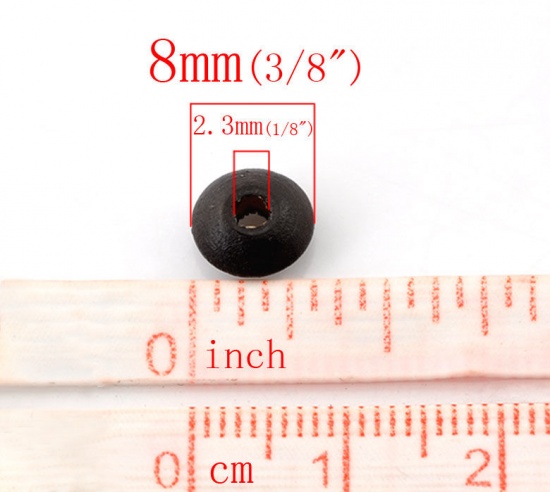 Picture of Abacus Wood Spacer Beads Round At Random Mixed About 8mm x 4mm, Hole: Approx 2.3mm, 1000 PCs