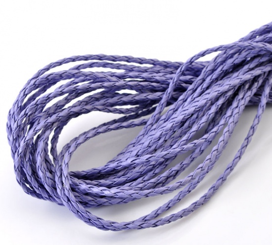 Picture of 10M Mauve Braiding Leatheroid Jewelry Cord 3mm(1/8")