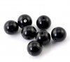 Image de Perle Bubblegum en Acrylique Balle Noir Brillant 10mm Dia, Taille de Trou: 1.8mm, 200 PCs