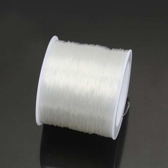 Picture of Nylon Elastic Stretch Jewelry Thread Cord Transparent 0.6mm, 1 Roll (Approx 90 M/Roll)