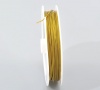 Immagine di Filo di Acciaio Filo per PerlineFilo, Corda Oro Placcato 0.8mm Dia, 1 Rotolo(Circa 15 M/Rotolo)