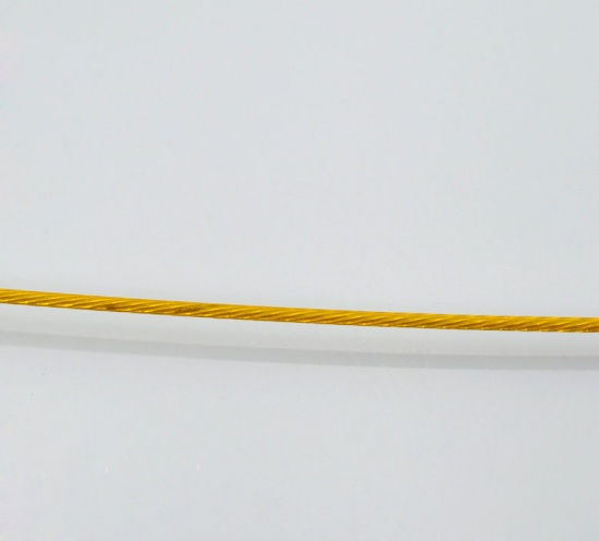 Bild von Goldfarben Stahldraht Basteldraht Schmuckdraht 0.8mm. Verkauft eine Packung mit 1 Rolle(ca. 15M/Rolle)