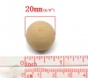 Picture of Natural Wood Beads (No Hole) Round About 20mm Dia, 30 PCs