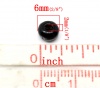 Picture of Wood Spacer Beads Round Black 6mm Dia,Hole:Approx 2mm,1000PCs