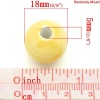 セラミックスビーズ ボール  ランダムな色 約 18mm 直径、穴：約 5mm、10 個 の画像