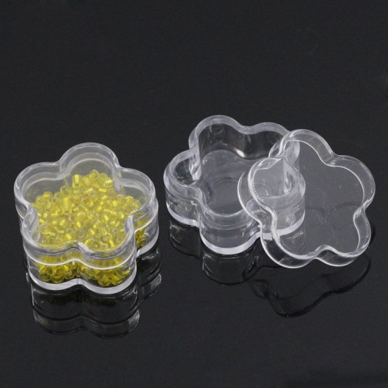 Bild von Plastik Perlenbox Perlenbox Sortierbox Transparent 3.2cmx3.1cm 12 Stück