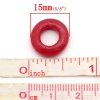 Bild von Holz Zwischenperlen Spacer Perlen Rund Mix Farben 15mm D., Loch: 7mm, 200 Stücke