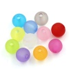 Picture of Acrylic Bubblegum Beads Ball At Random Mixed Frosted About 6mm Dia, Hole: Approx 1mm, 1000 PCs