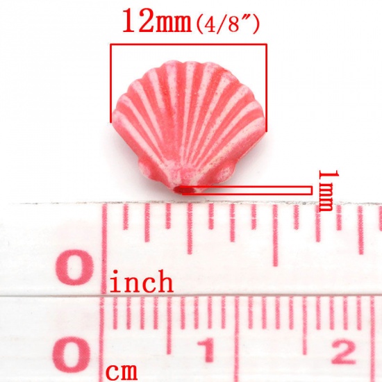 Picture of Acrylic Bubblegum Beads Shell At Random Mixed About 12mm x 10mm, Hole: Approx 1mm, 200 PCs