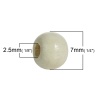 Immagine di Legno Separatori Perline Tondo Bianco Sporco Dia Circa 7mm-8mm, Foro: Circa 2.5mm, 500 Pz